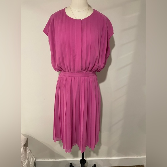 J.Crew Collection Blouson Pleated Dress - Picture 2 of 6